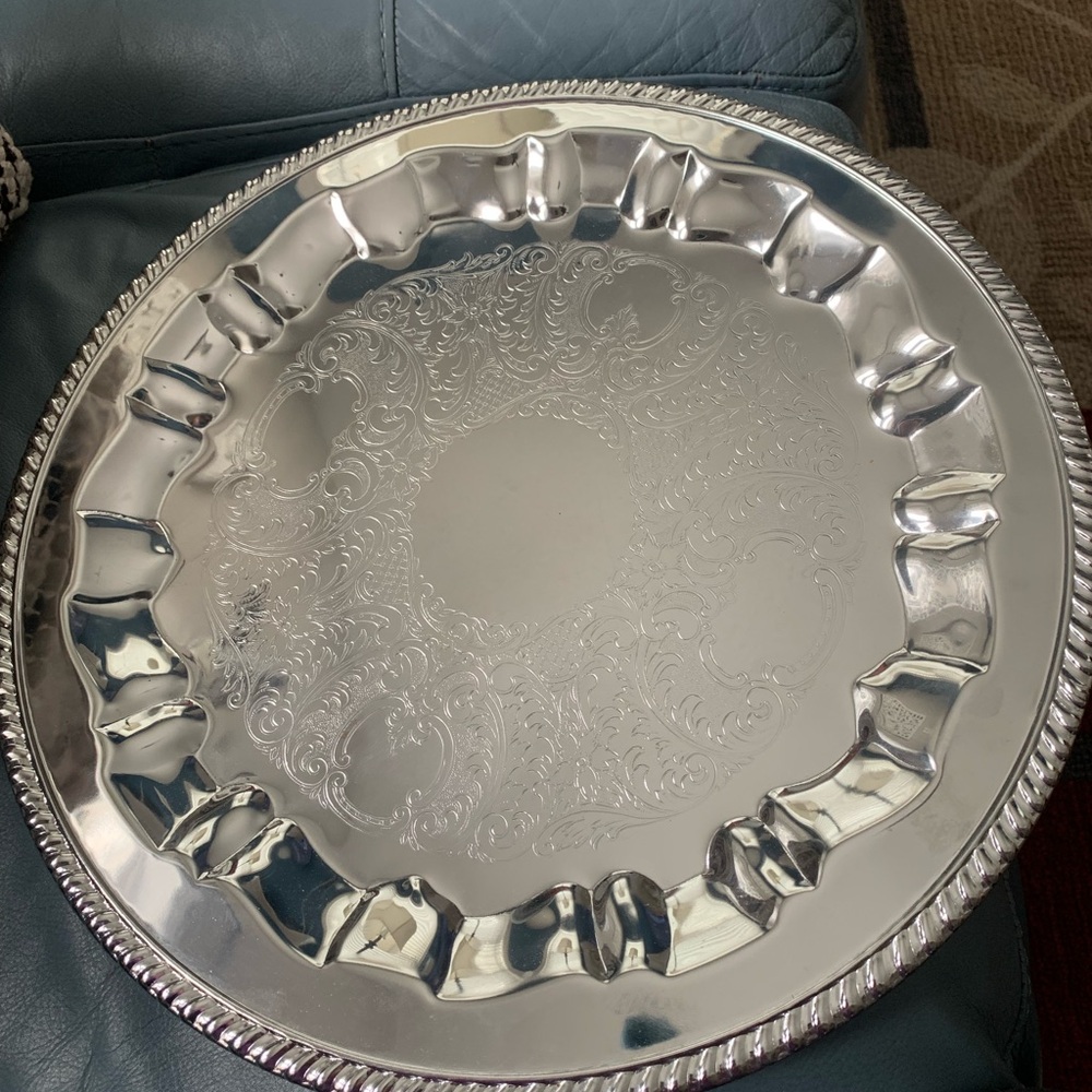 Hellerware Elegant Chromium Large Serving Platter - Vintage, Beautiful